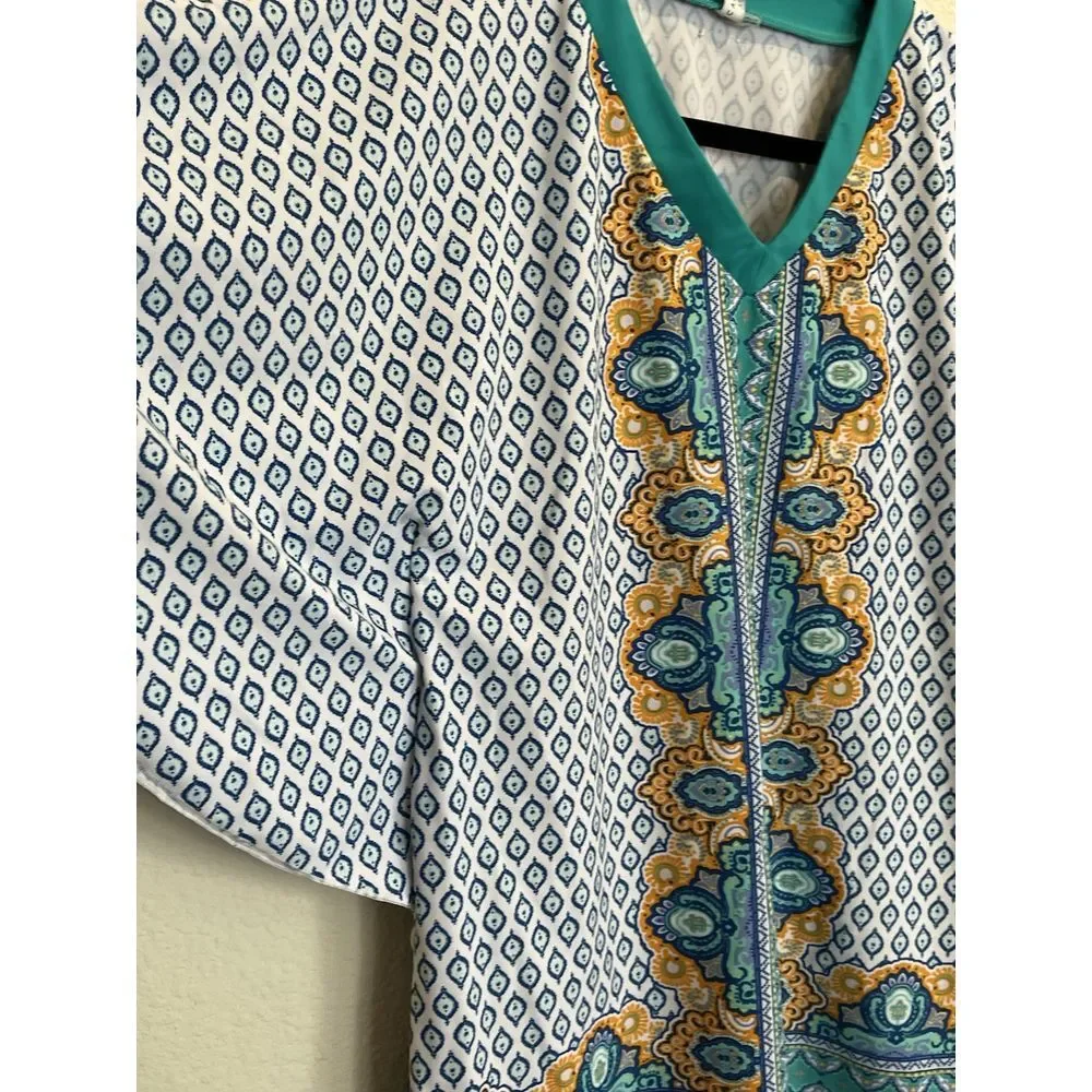 cabana life Coverup Size 10 Top Blue Cruise Vacation‎ Beach